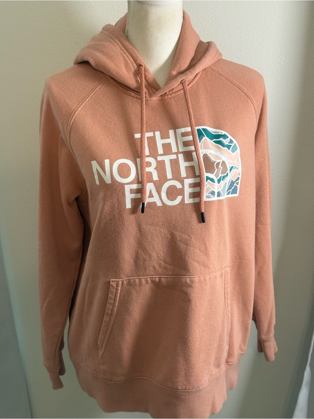 The North Face Women's Hooded Pullover - Dusty Coral with White Logo